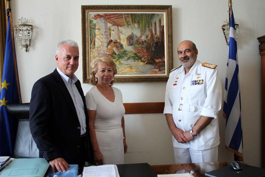 Καβάλα: Επίσκεψη στον Δήμαρχο από τον Α/ΓΕΝ Κοσμά Χρηστίδη και το επιτελείο του και τον Τούρκο δήμαρχο Ozkal Yuksel