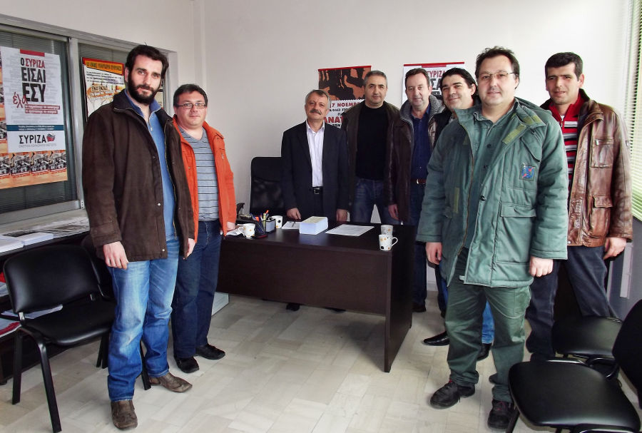 Συνάντηση κλιμακίου ΣΥΡΙΖΑ Ροδόπης με διοικούσα επιτροπή Ένωσης Τεχνικών ΑΗΣ Κομοτηνής
