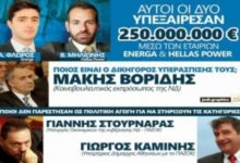 ΕΠΙΣΤΡΕΦΟΥΝ ΣΤΟ ΔΗΜΟΣΙΟ 110 ΕΚΑΤΟΜΜΥΡΙΑ ΕΥΡΩ ΑΠΟ ΤΟΥΣ ΕΜΠΛΕΚΟΜΕΝΟΥΣ ΣΤΑ ΣΚΑΝΔΑΛΑ ENERGA ΚΑΙ HELLAS POWER